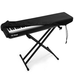 Musiin Home Studio 76-key piano keyboard dust cover, compatible with KRONOS61, Pa5X61, Pa1000/700/600/300, NAUTILUS 61, E-X50, PSR-SX600, elastic cord lock, daily dust pet hair protection (black)