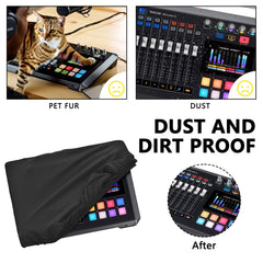 Musiin mixer dust cover, compatible with Tascam Podcast Station Mixcast 4, Behringer X-TOUCH COMPACT,Deluxe Chinlon Dustproof & Anti-scratch, Silky Feel & Tailored Design
