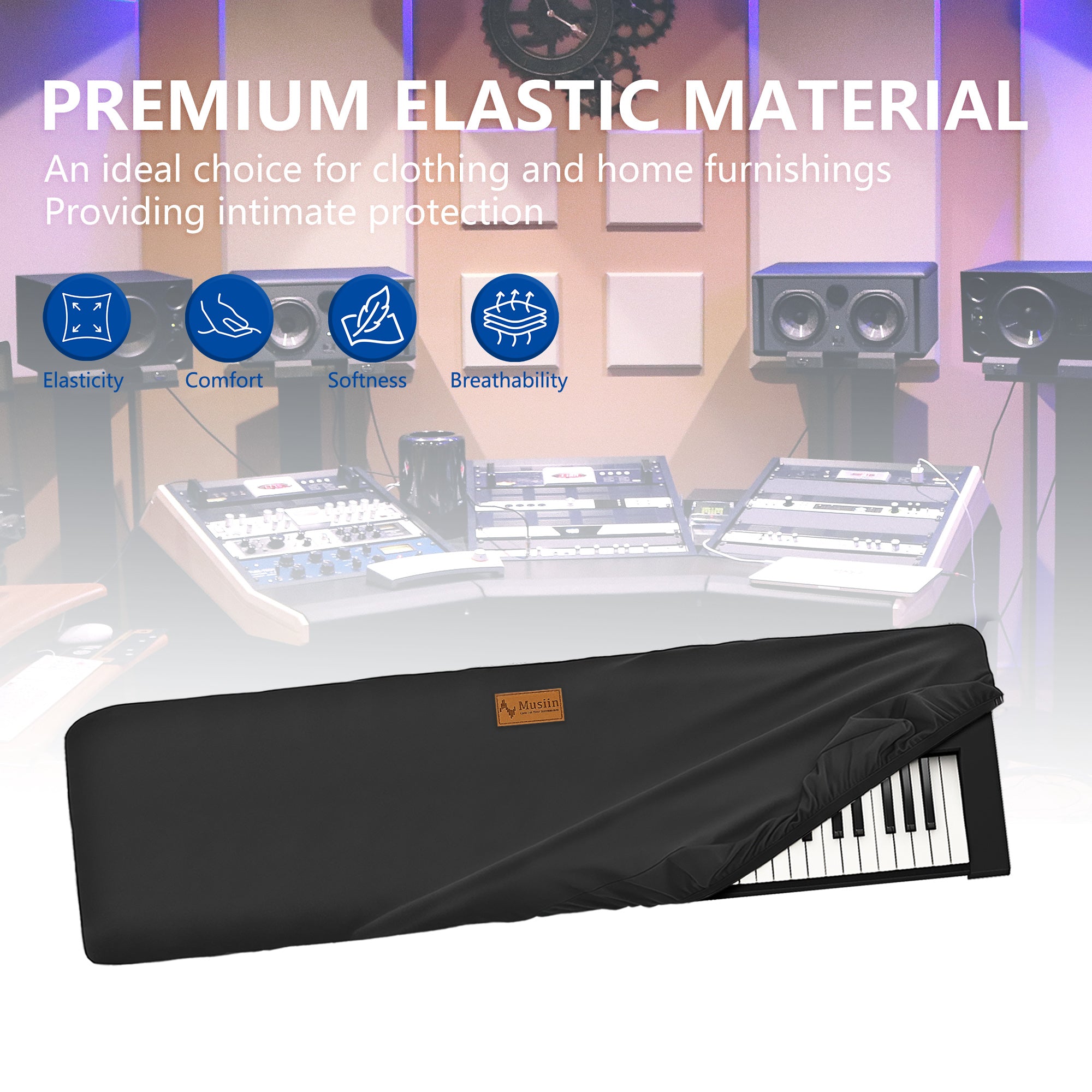 Musiin 88 Key Piano Keyboard Cover Compatible with Roland JUNO-DS88