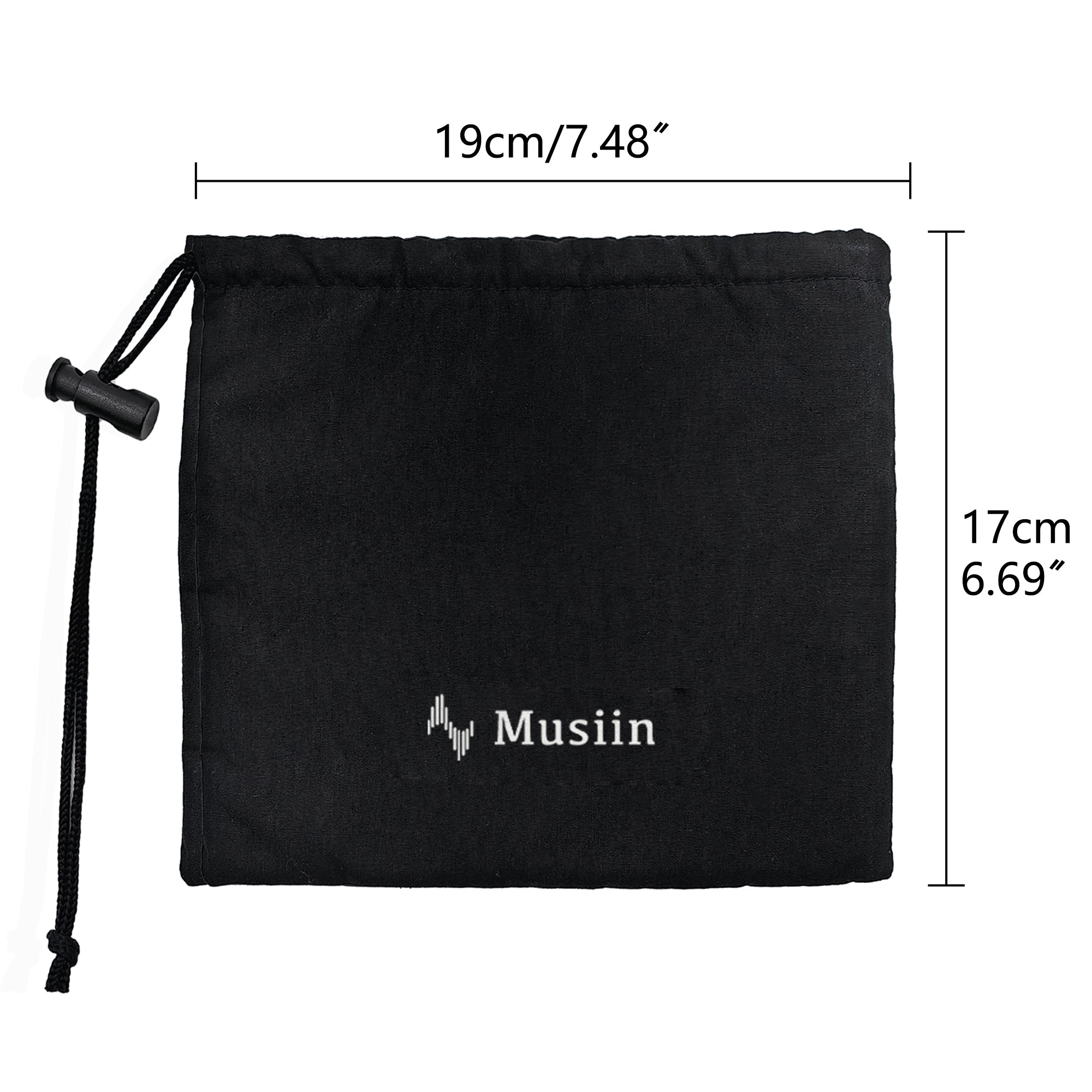 Musiin Microphone Storage Drawstring Bag Compatible with Sennheiser MK4, AKG C214, AT4040, Rode NT1-A, Lewitt LCT 440 PURE, Shure KSM32 Soft and portable, suitable for small electronic accessories