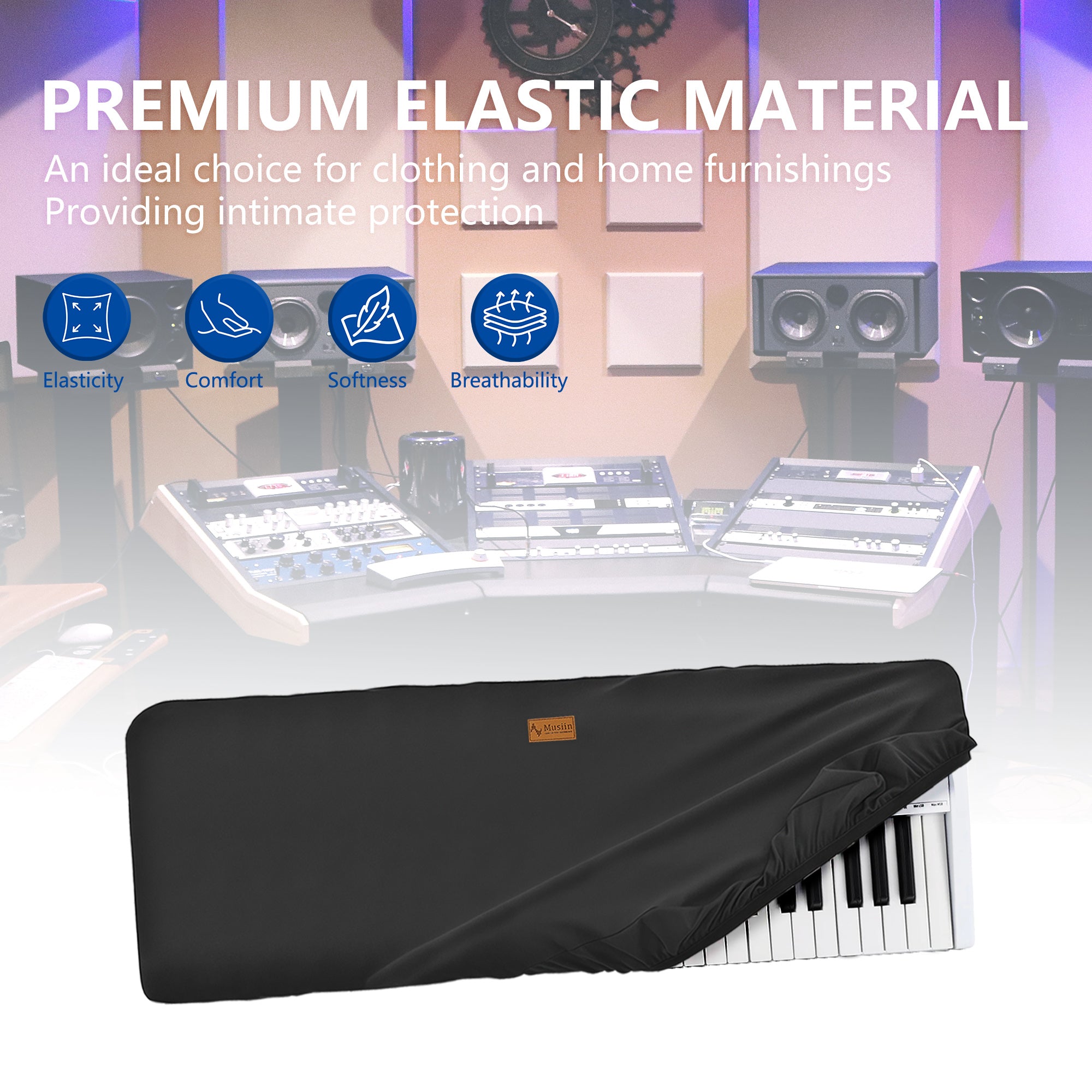 Musiin 61 Key MIDI Keyboard Cover Compatible with Arturia KeyLab 61 MkII
