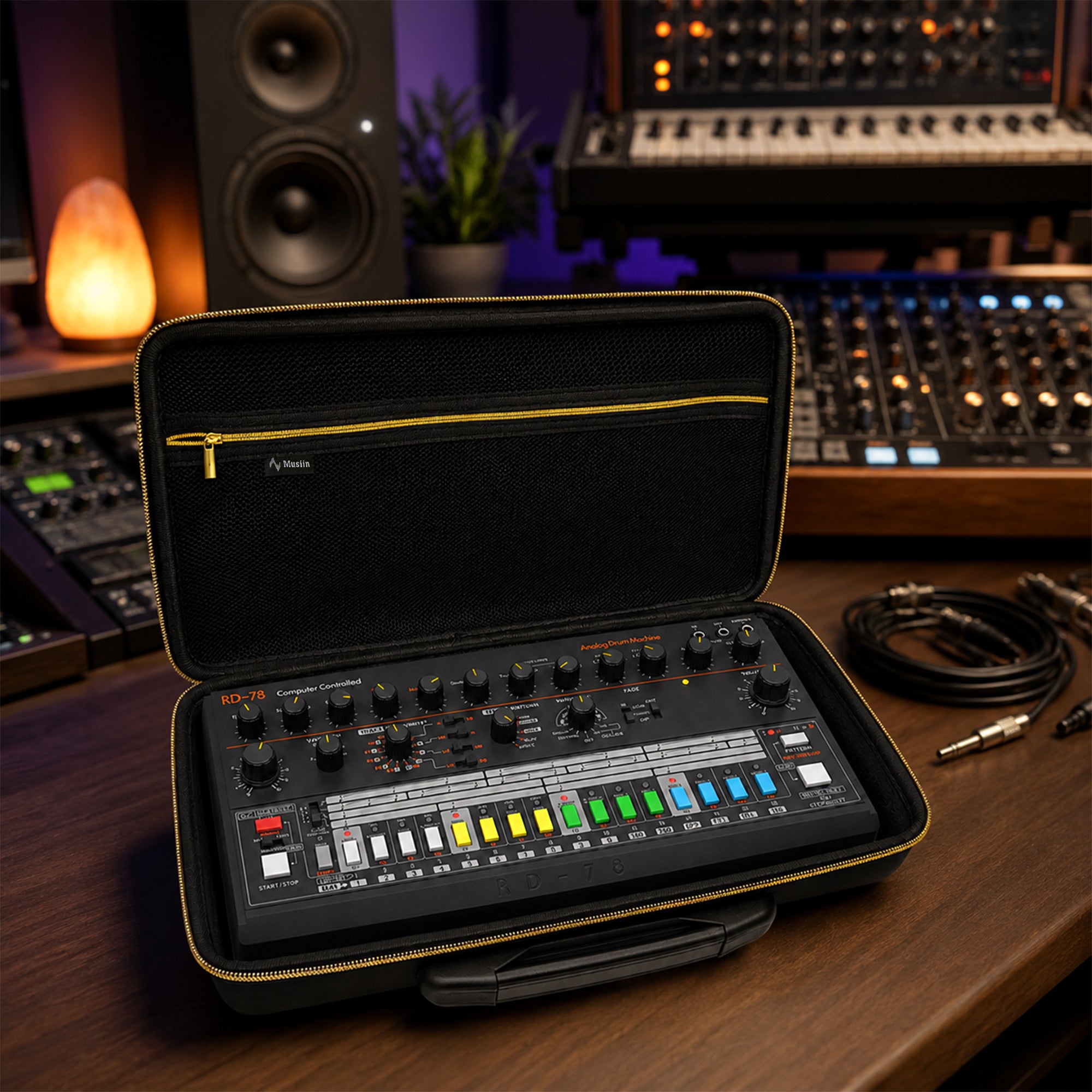 Musiin Audio Device Case Compatible with Behringer RD-78,Zoom R12,SSL 12