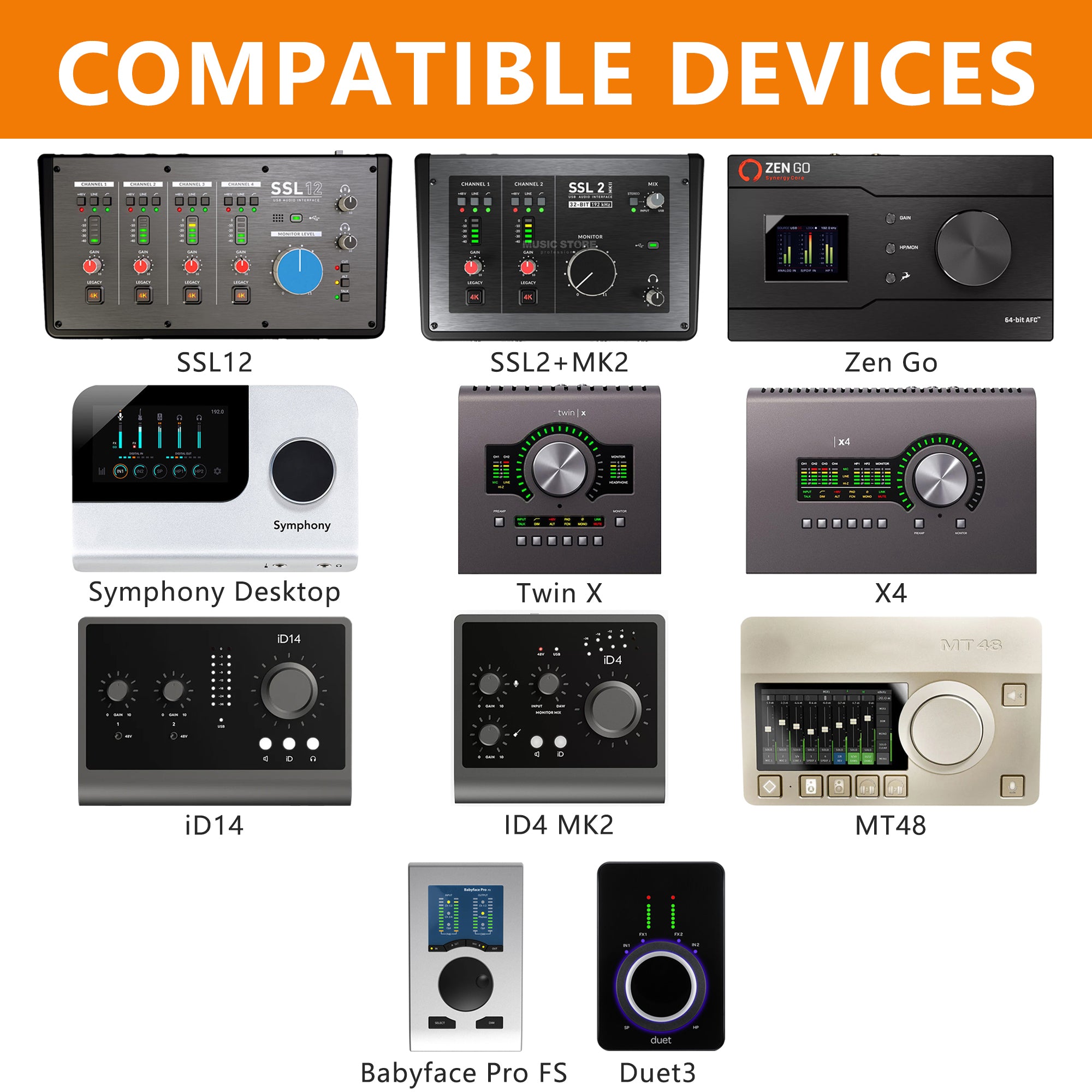 Musiin Audio Interface Stand compatible with SSL2+ MK2,ID14 MK2,Apollo X4