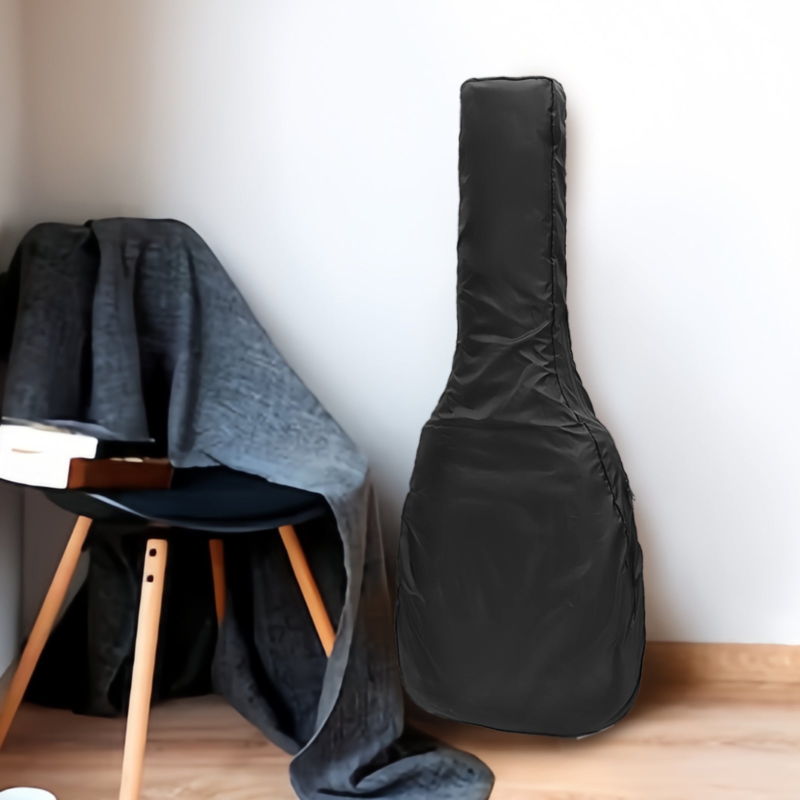 Musiin Electric Guitar Bag Rain Cover - Waterproof Protection with Lightweight and Foldable Design, Black