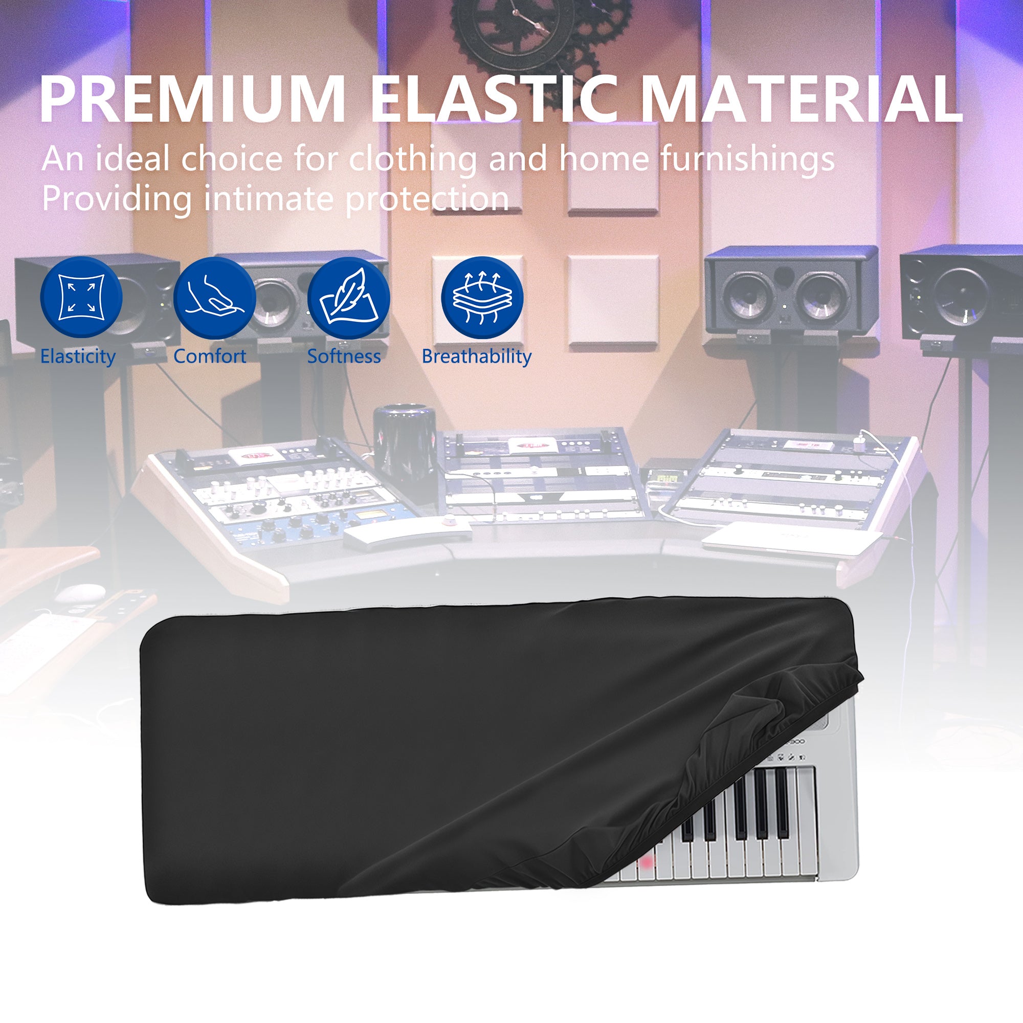 Musiin 61 Key Piano keyboard Cover Compatible With Yamaha PSR-E373/KB309