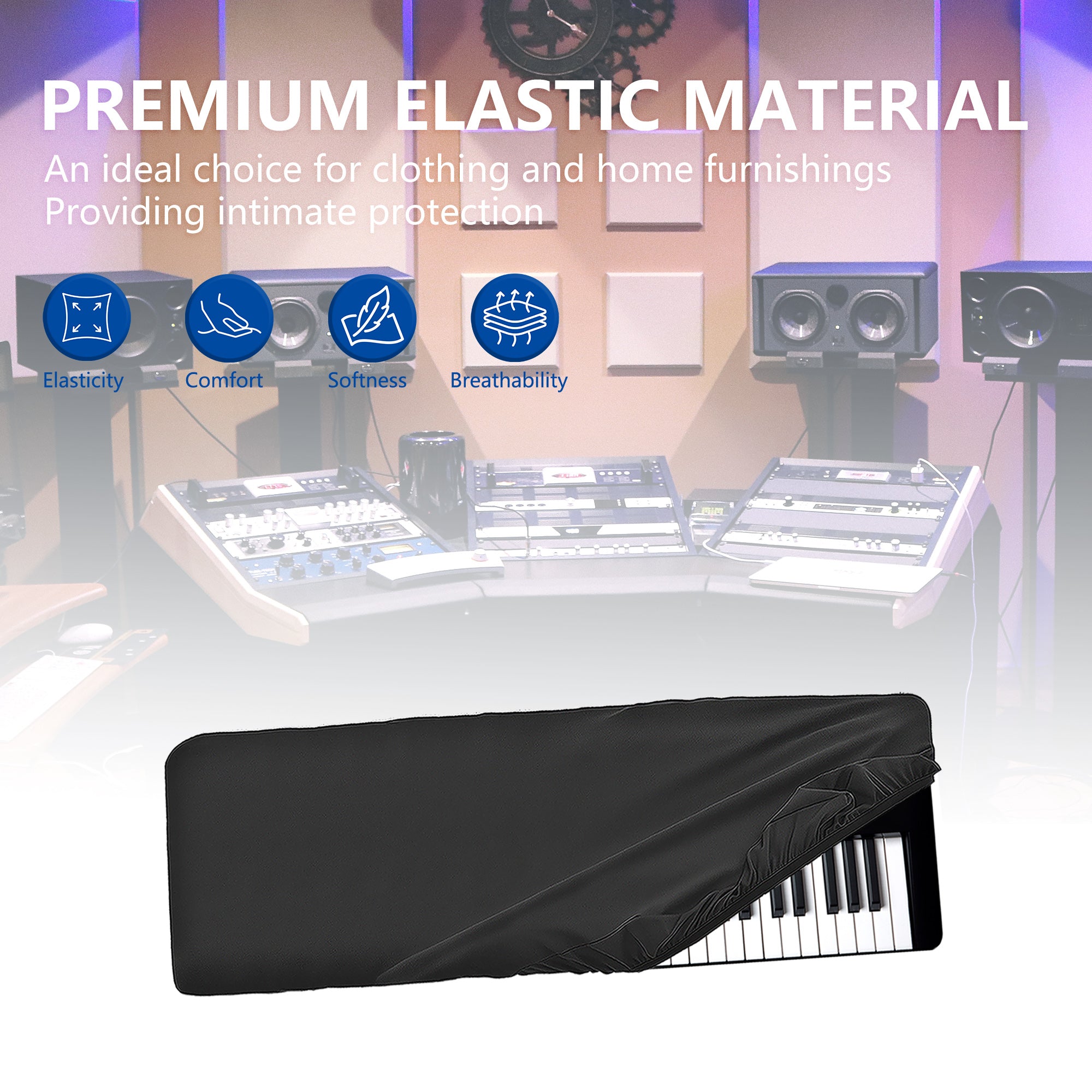 Musiin 61 Key Piano Keyboard Cover Compatible with M-Audio Oxygen 61
