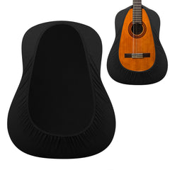 Musiin Premium Black Stretchy Fabric Guitar Cover, Portable Sleeve Dust Cover Protect for Classical Guitars（CG-L）