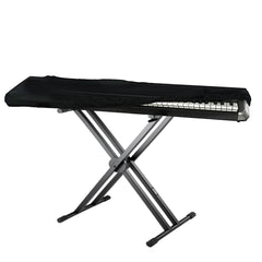 KORG Keyboard KROSS 2-61-MB Black Dust Cover, made of four-way stretch nylon elastic material, offers full-cover protection, essential accessory for music keyboards.