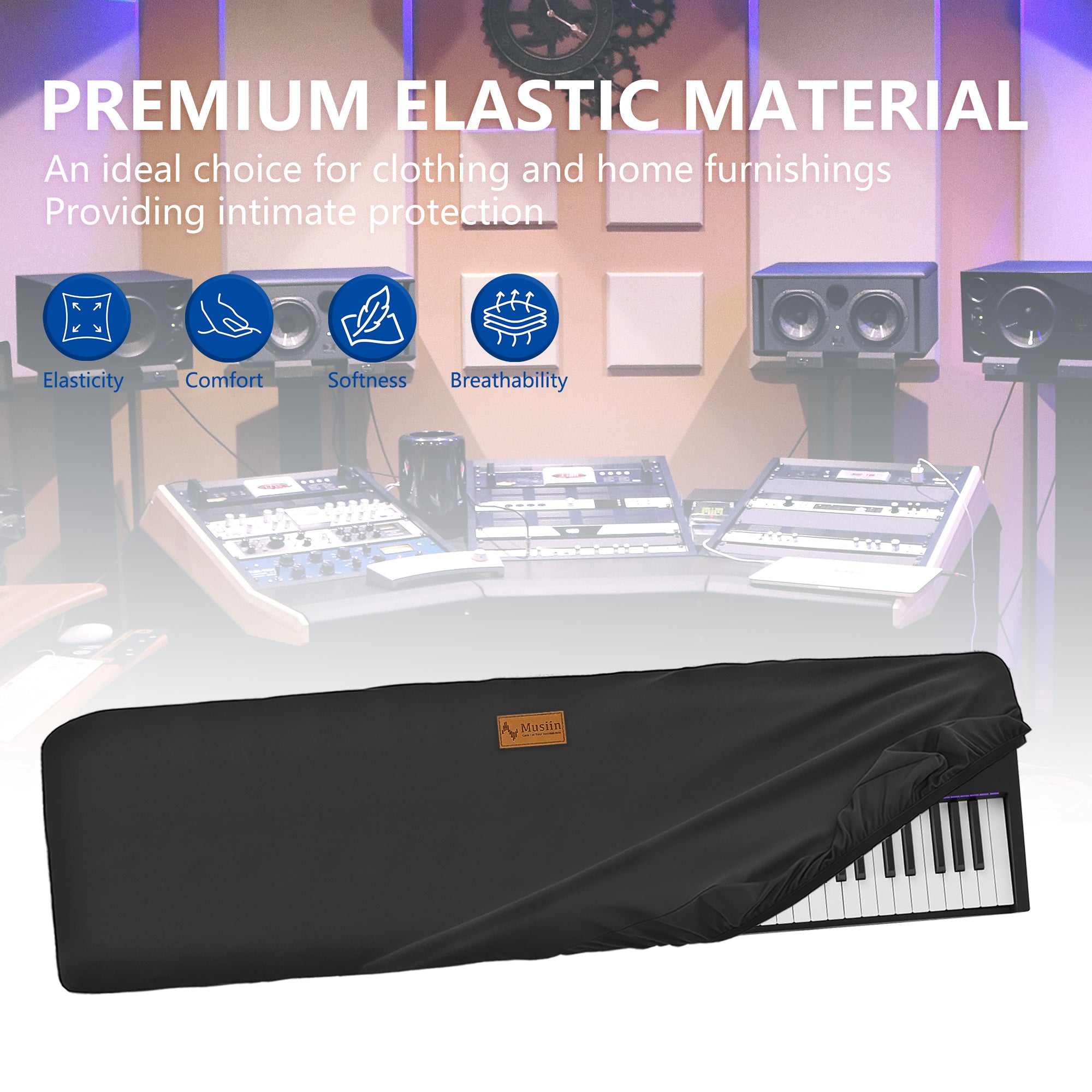 Musiin Premium 88 Key Piano Keyboard Cover Compatible With NI KONTROL S88