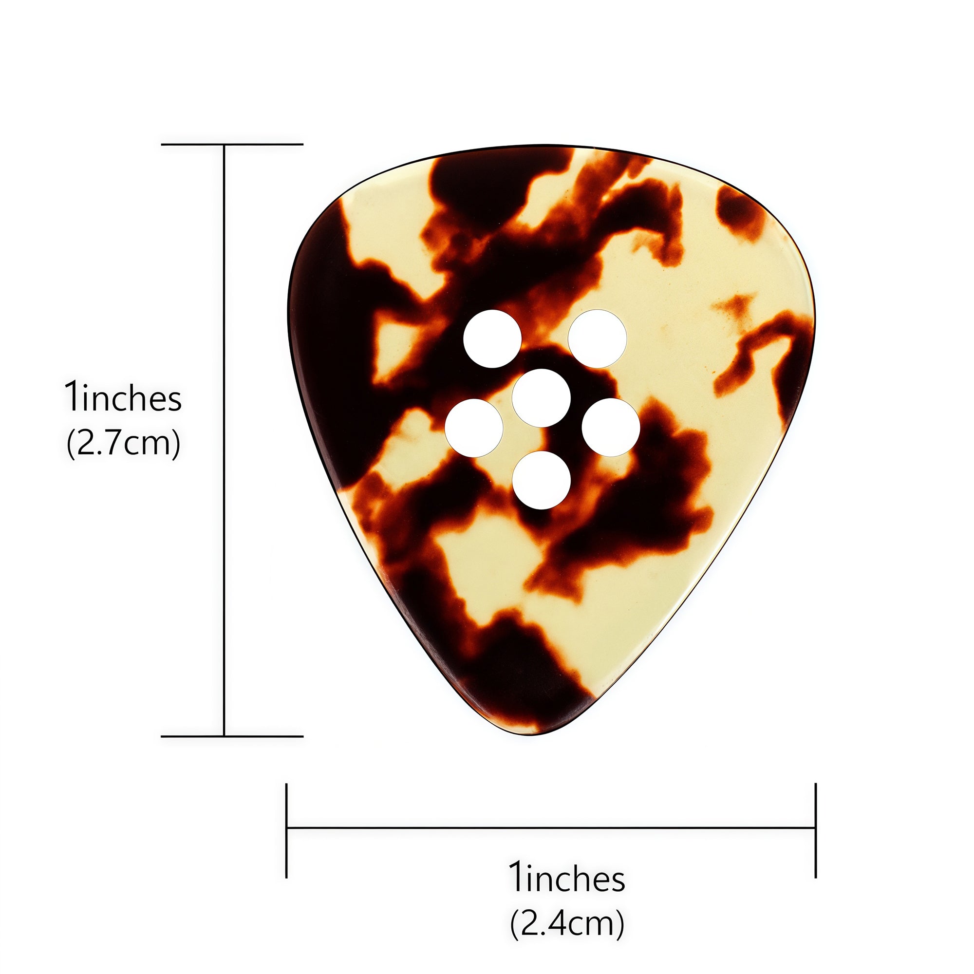 Musiin Custom Premium Guitar Pick Hand-Made Clear Tone pick for Electric Guitar Bass for Funk Jazz Blues Music (Tortie)