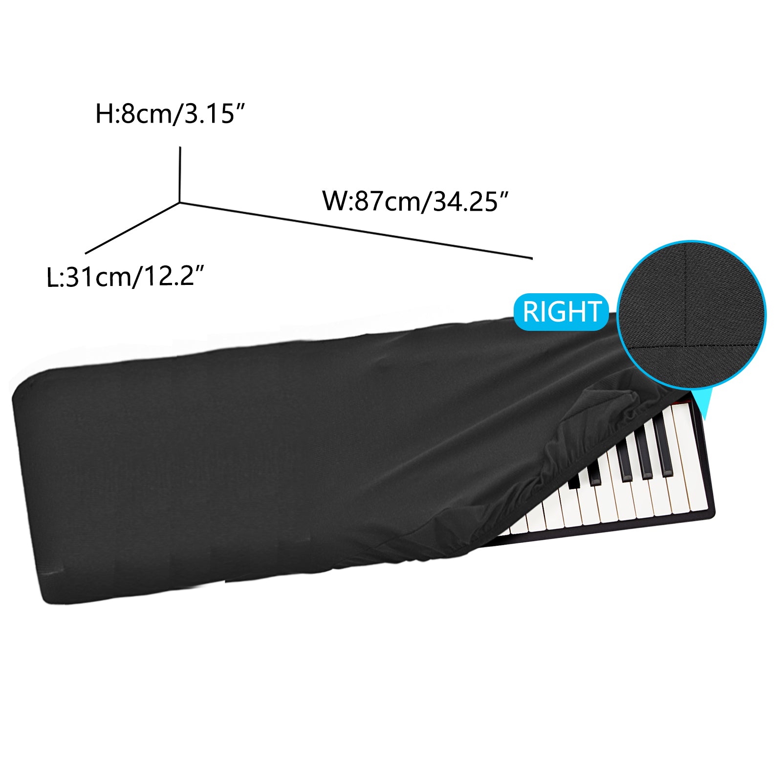 Musiin Pro Shield: Ultimate Stretch Nylon Keyboard Case - Compatible with Roland 61P Keyboards, Superior Protection
