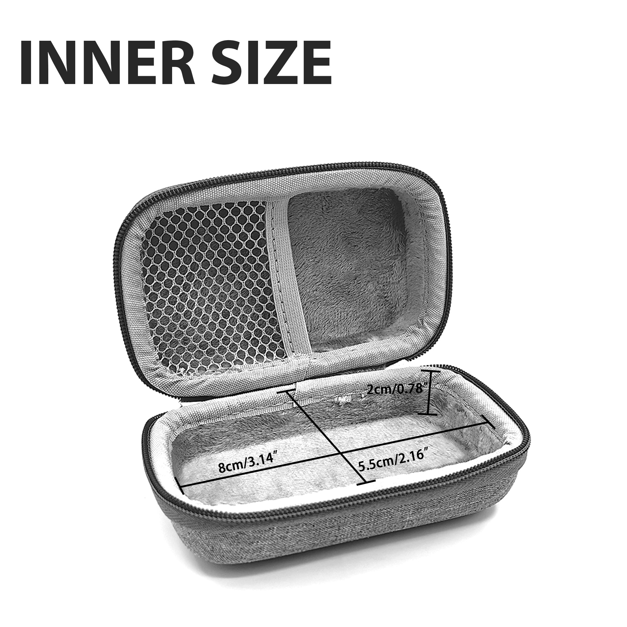 Musiin HardCase for Guitar Tuner Portable Accessories Storage(Grey)
