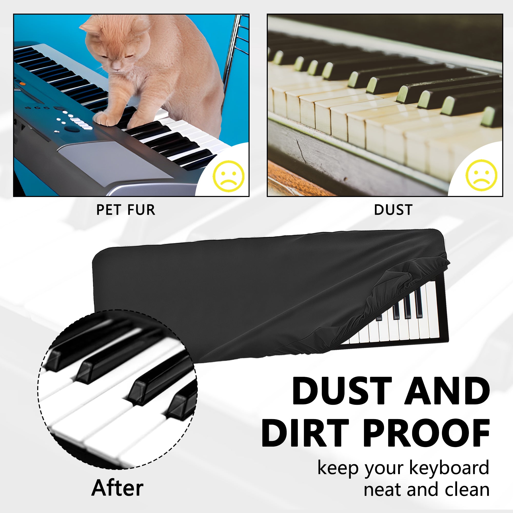 Musiin 49 Key Piano Keyboard Cover Compatible with Nord Synthesizer Lead A1