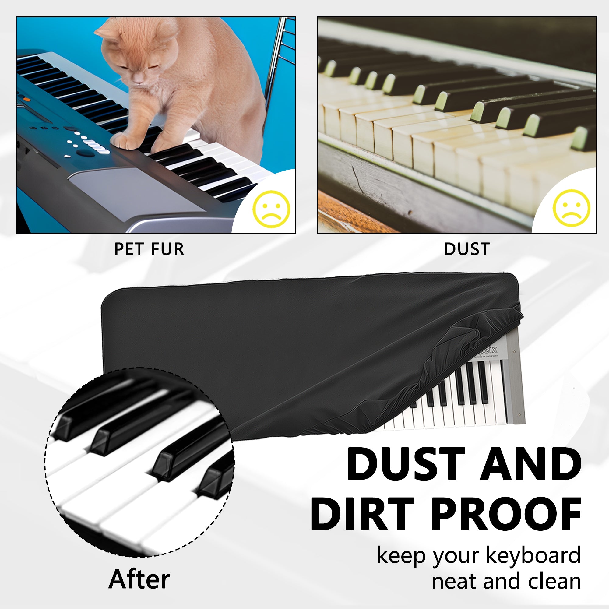 Musiin 61 Key Synthesizer Cover Compatible with KORG opsix SE Platinum