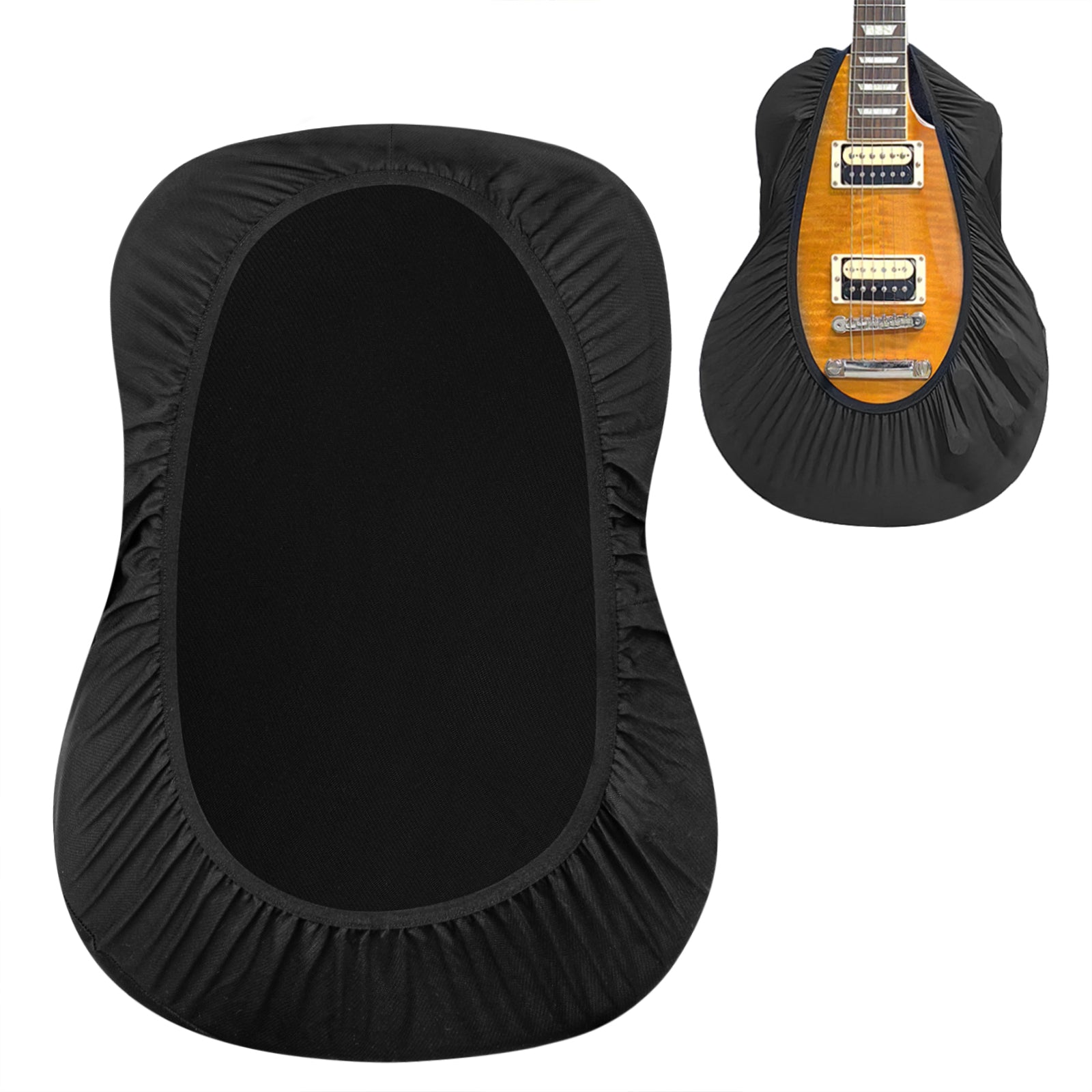 Musiin Customise Premium Black Guitar Dust Cover, Portable Sleeve cover Protect compatible with Gibson Fender Donner Guitar（GG-M）