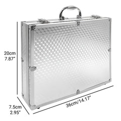 Musiin Audio Equipment Microphone Portable Case,Compatible with SM58,57,MV88,BETA58A,PGA58,Aluminum Alloy Design for Storing and Carrying Audio Gear,Wireless Mic Systems,and Camera Equipment (Silver)