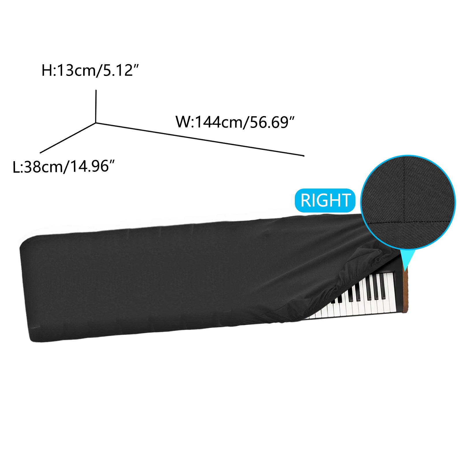 Musiin Deluxe Keyboard Dust Cover - Compatible with KORG NAUTILUS AT 88, NAUTILUS 88, KRONOS 88, KRONOS Titanium 88, KROME EX88, KRONOS LS and More 88-Key Synthesizers offering full-cover protection