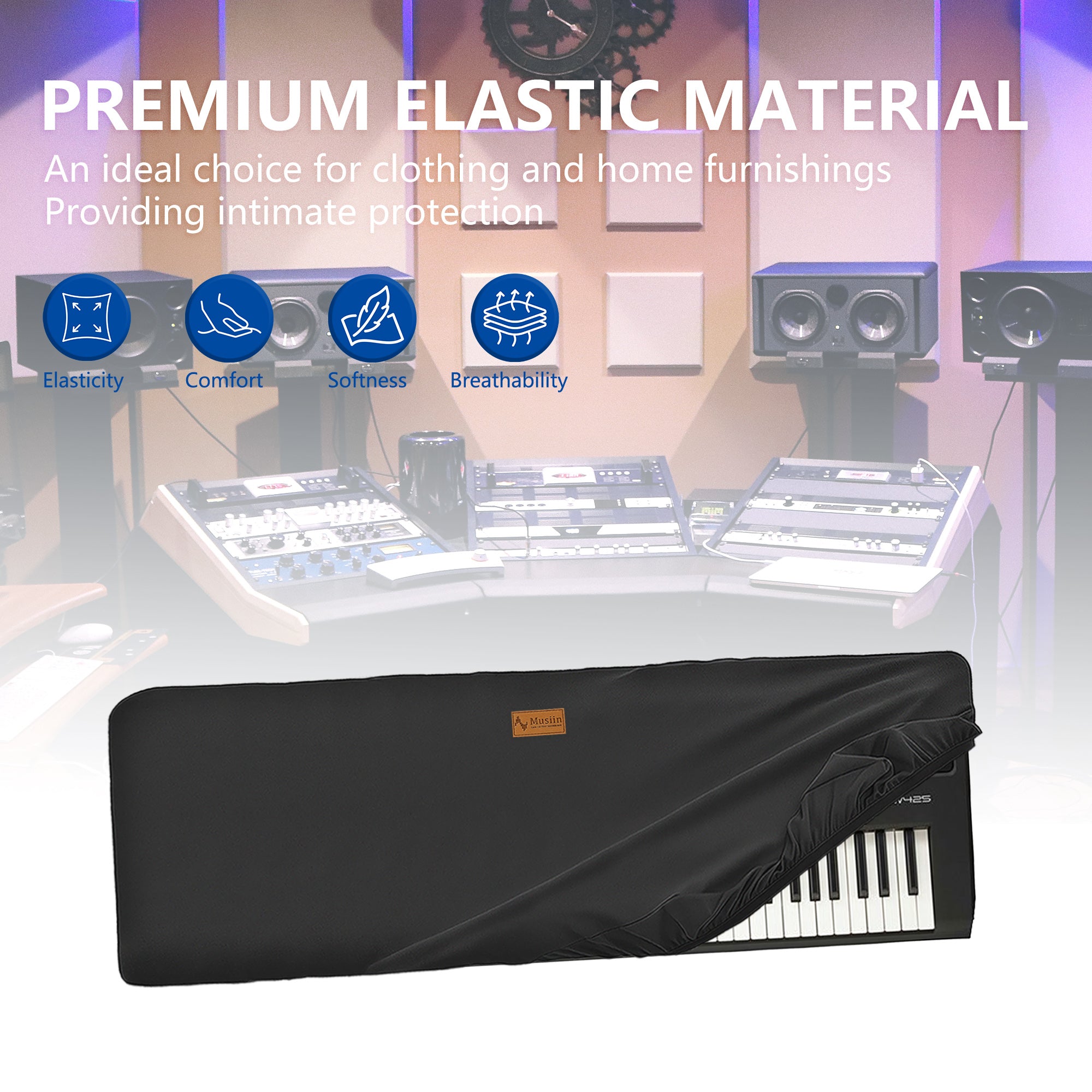 Musiin 73 Key Keyboard Synthesizer Cover Compatible with KORG NAUTILUS 73
