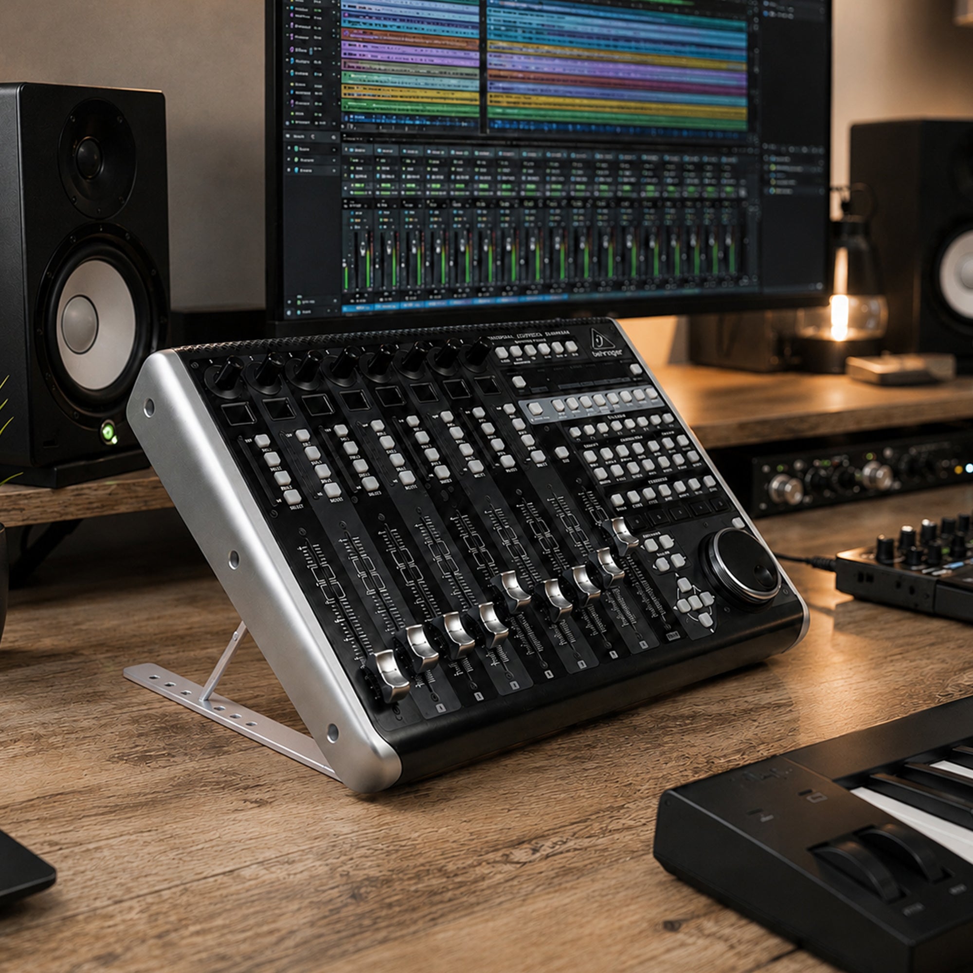Musiin Audio Mixer Stand Compatible with Behringer X-TOUCH(Silver X-Large)
