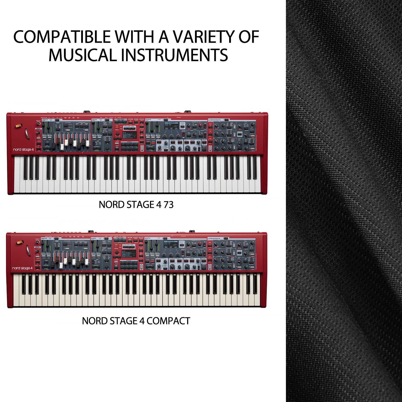 Musiin Pro Shield: Ultimate Stretch-fit Chinlon Keyboard Cover - Water & Dust Resistant, Compatible with Yamaha PSR-E373 EZ-300 YPT-370 KB-208 KB-209 KB-308 KB-309 KB-90 Keyboard