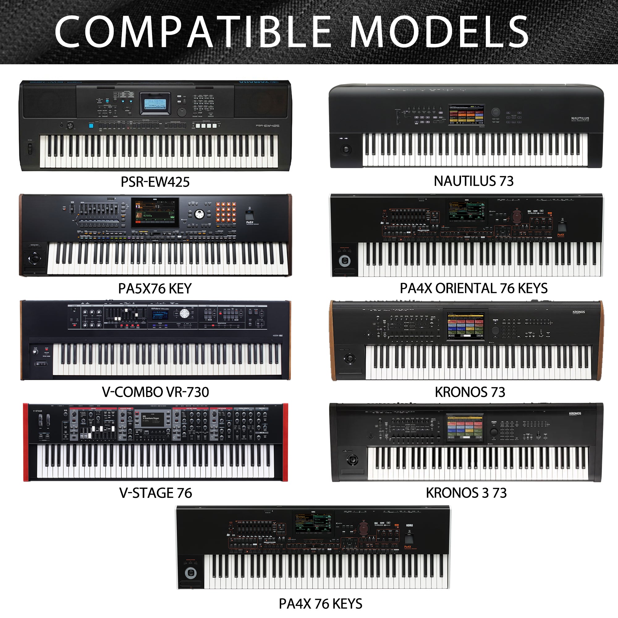 Musiin 76 Key Piano Keyboard Cover Compatible with KORG Pa4X ORIENTAL 76